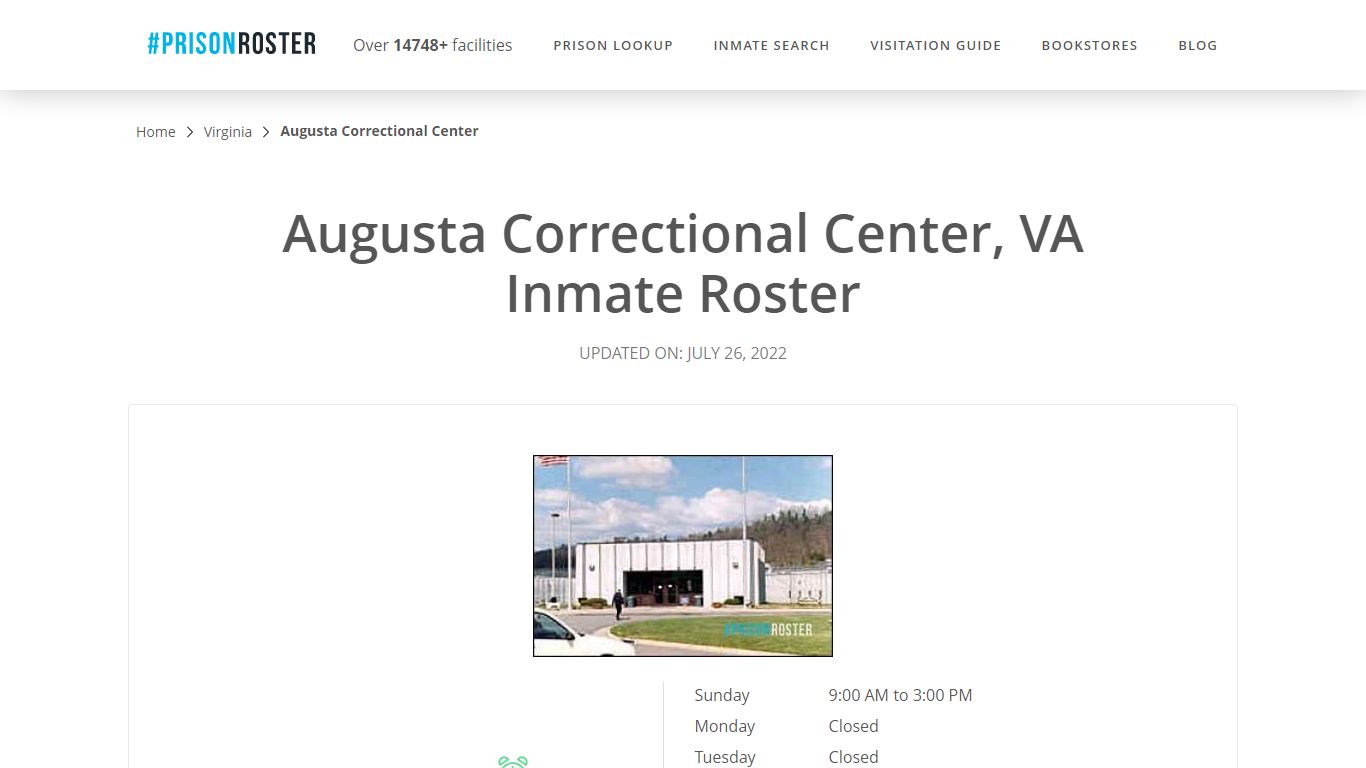 Augusta Correctional Center, VA Inmate Roster - Prisonroster